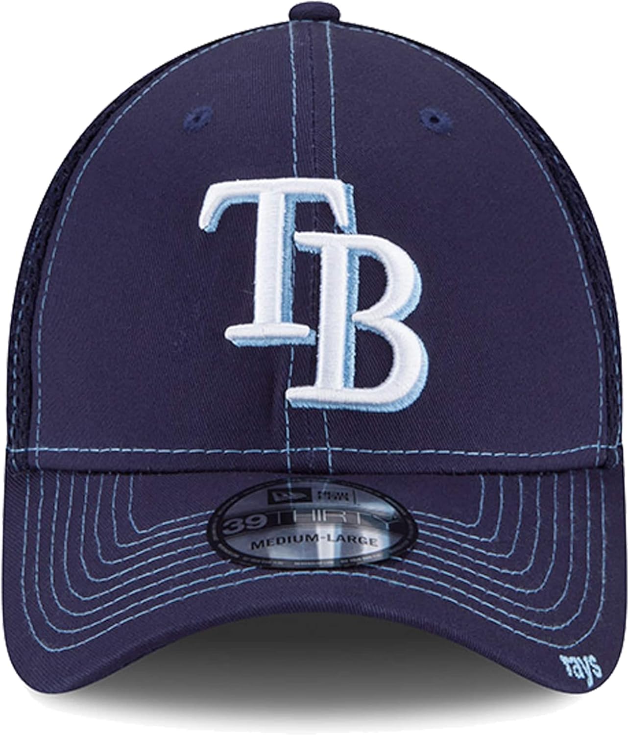New Era MLB Neo Team Color 39Thirty – Gorra elástica de ajuste flexible (as1, Alpha, s, m, Tampa Bay Rays), Azul