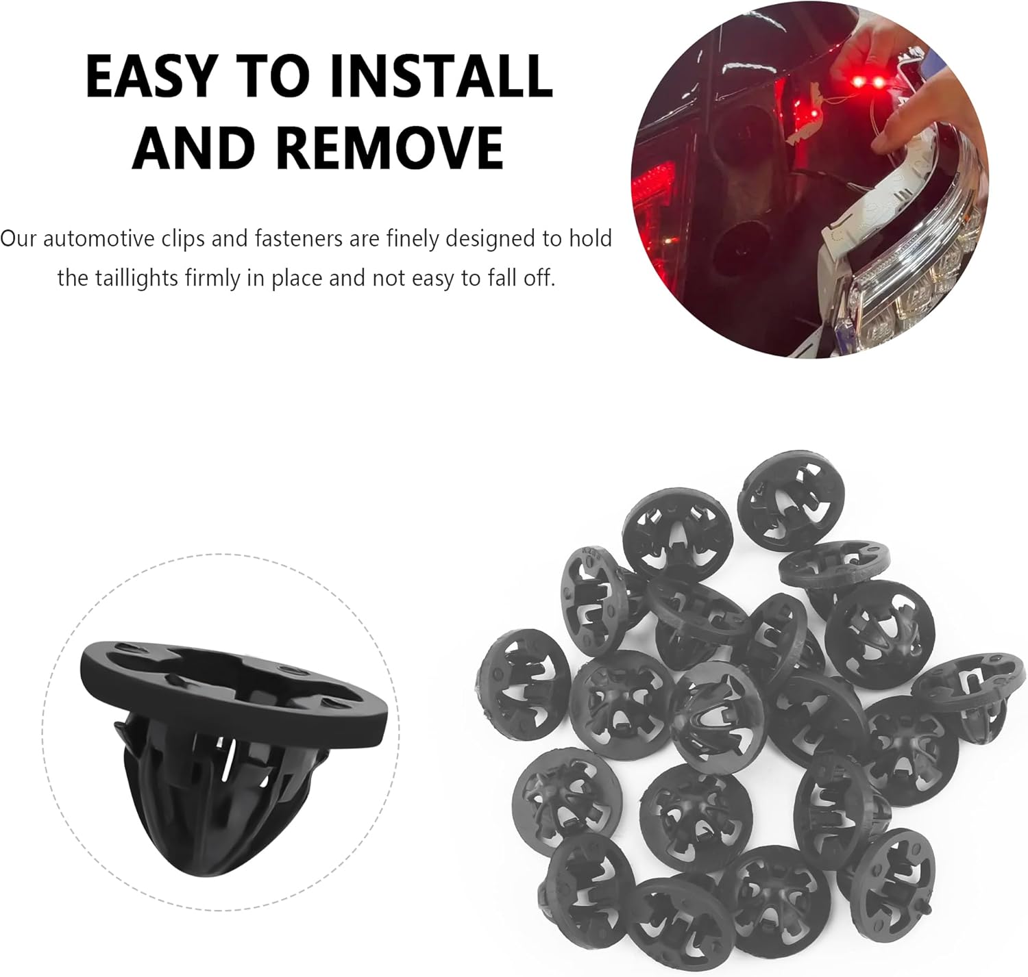 20 clips de retención de automóvil para luces traseras, clips de retención de repuesto automotriz OEM #68084593AA, sujetadores de clips de automóvil