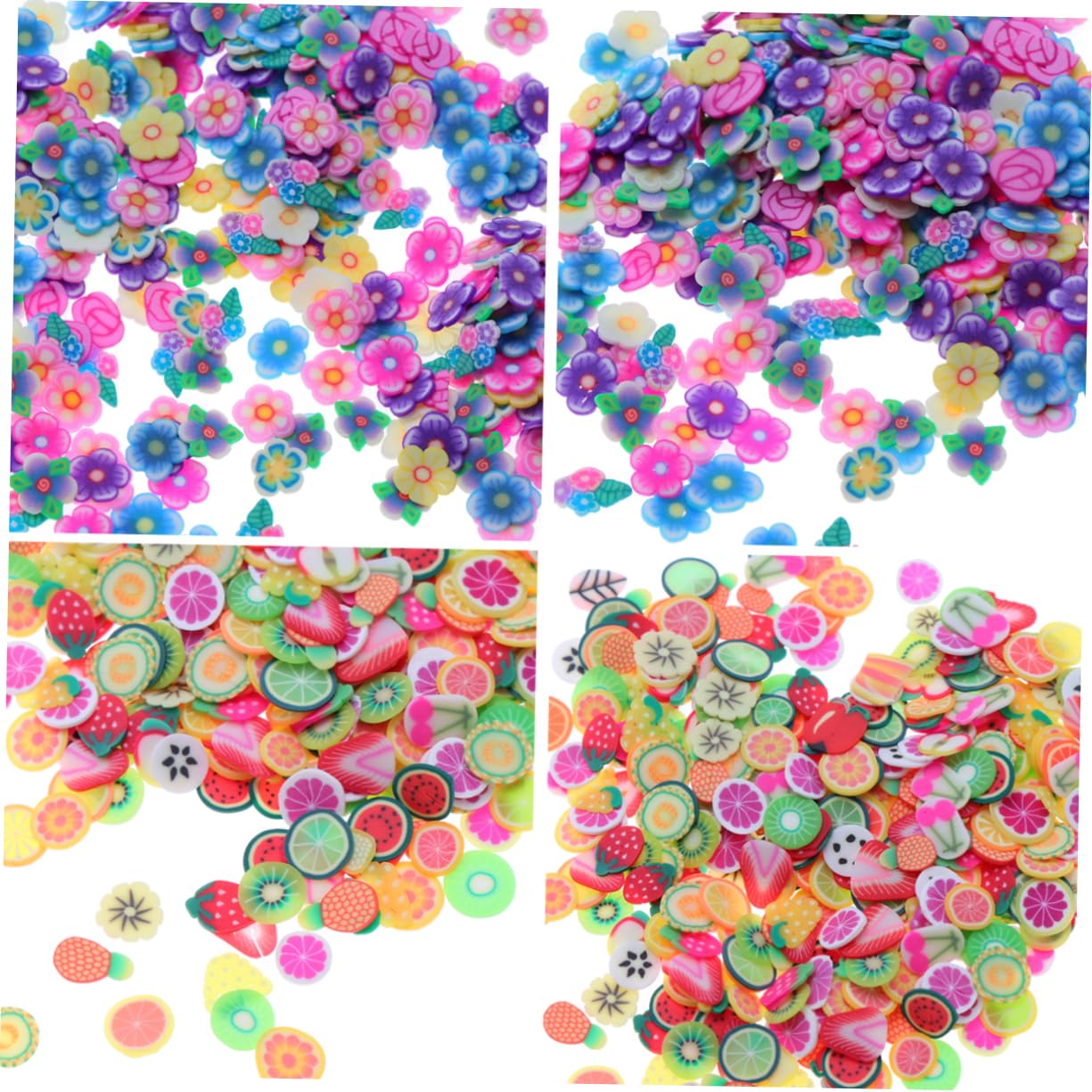 EXCEART 9 paquetes de materiales para uñas, decoración de arte de uñas, decoración de frutas, rebanadas de frutas para rodajas de uñas, relleno de