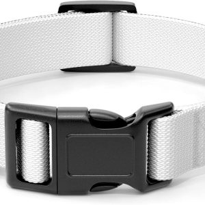Collar de perro, collar blanco ajustable para perros pequeños, lindo collar de cachorro para perros machos y hembras, collares clásicos resistentes Collar de perro, collar blanco ajustable para perros pequeños, lindo collar de cachorro para perros machos y hembras, collares clásicos resistentes