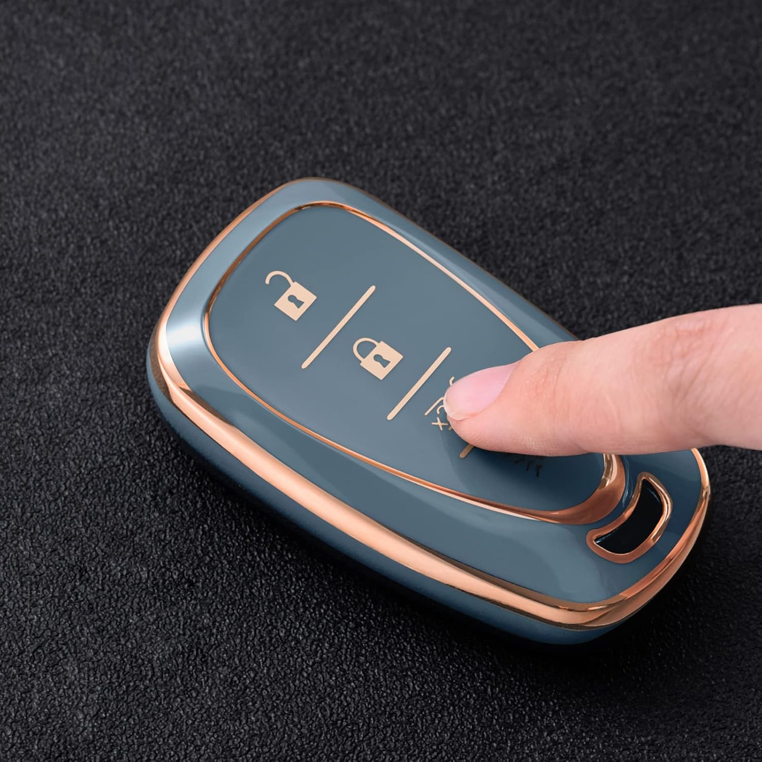 ELOHEI para Chevy funda de llavero cubierta de TPU protector titular para Chevrolet 2020, 2019, 2018, 2017, 2016 Chevy Malibu Camaro Cruze Traverse