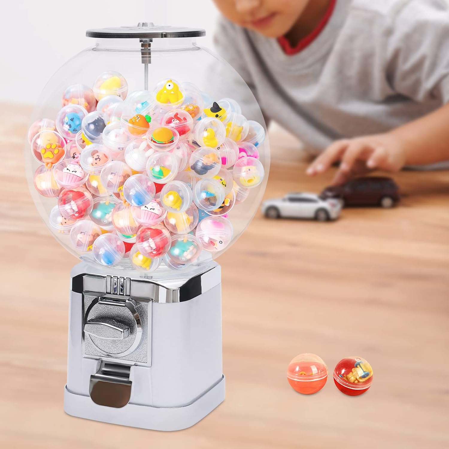 Máquinas expendedoras blancas, máquina de chicles de caramelo para caramelos de 1.26 pulgadas, dispensador de caramelos de chicle para niños,