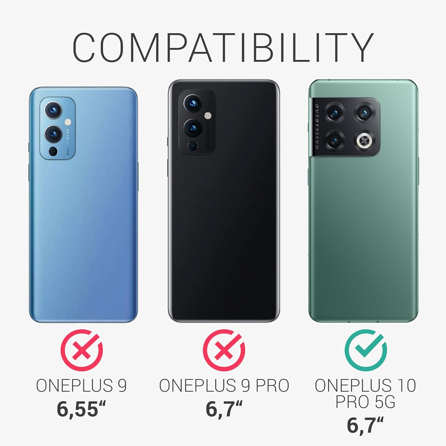 kalibri Funda de fibra de aramida compatible con OnePlus 10 Pro 5G, funda protectora súper delgada y fuerte, color negro mate