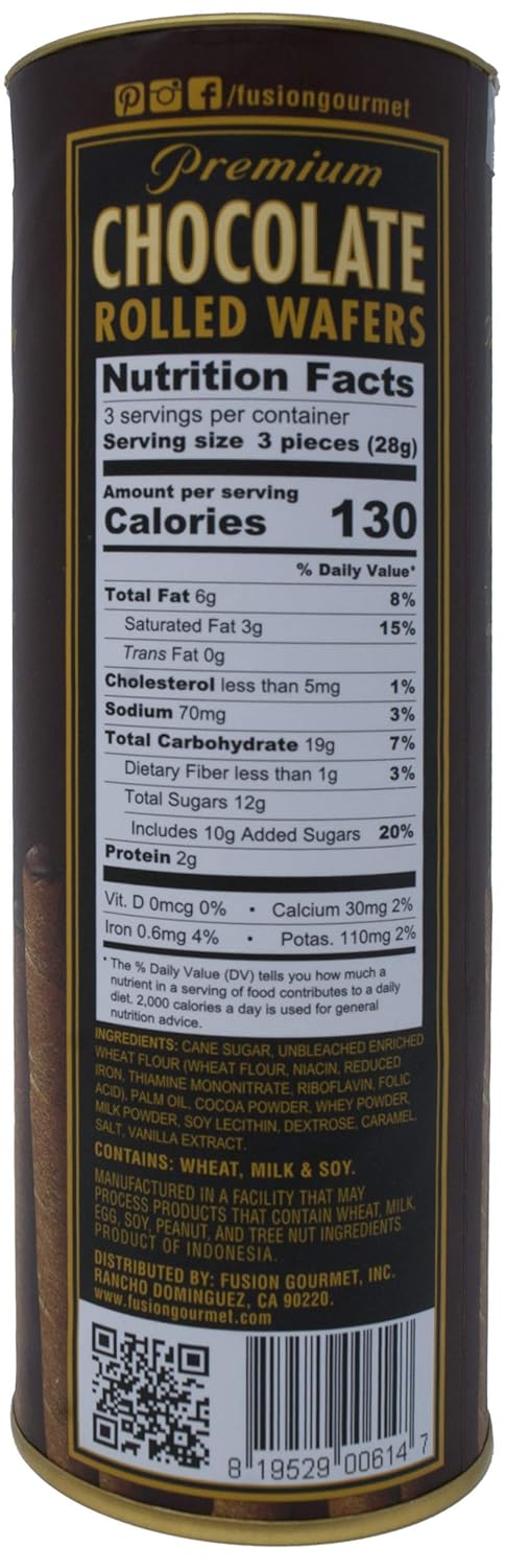 Dolcetto Premium – Obleas enrolladas rellenas de crema  Galletas gourmet paquete variado de 4 sabores (1) cada uno vainilla rica, chocolate rico,