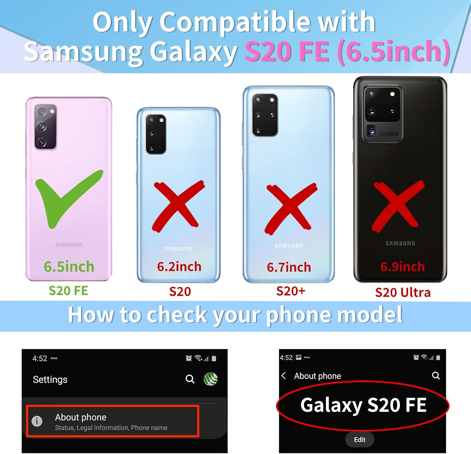 Trendy Fun – Funda para Samsung Galaxy S20 FE con correa para la muñeca para niñas y mujeres, diseño de cordón con diseño divertido Kawaii estético