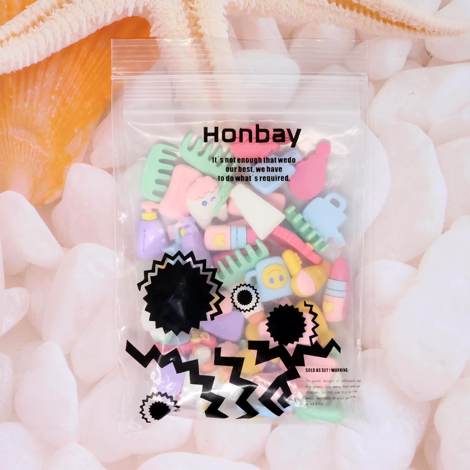 Honbay 45 dijes de slime de dibujos animados con temática de maquillaje, cabujones de resina con parte trasera plana, bonitos adornos para