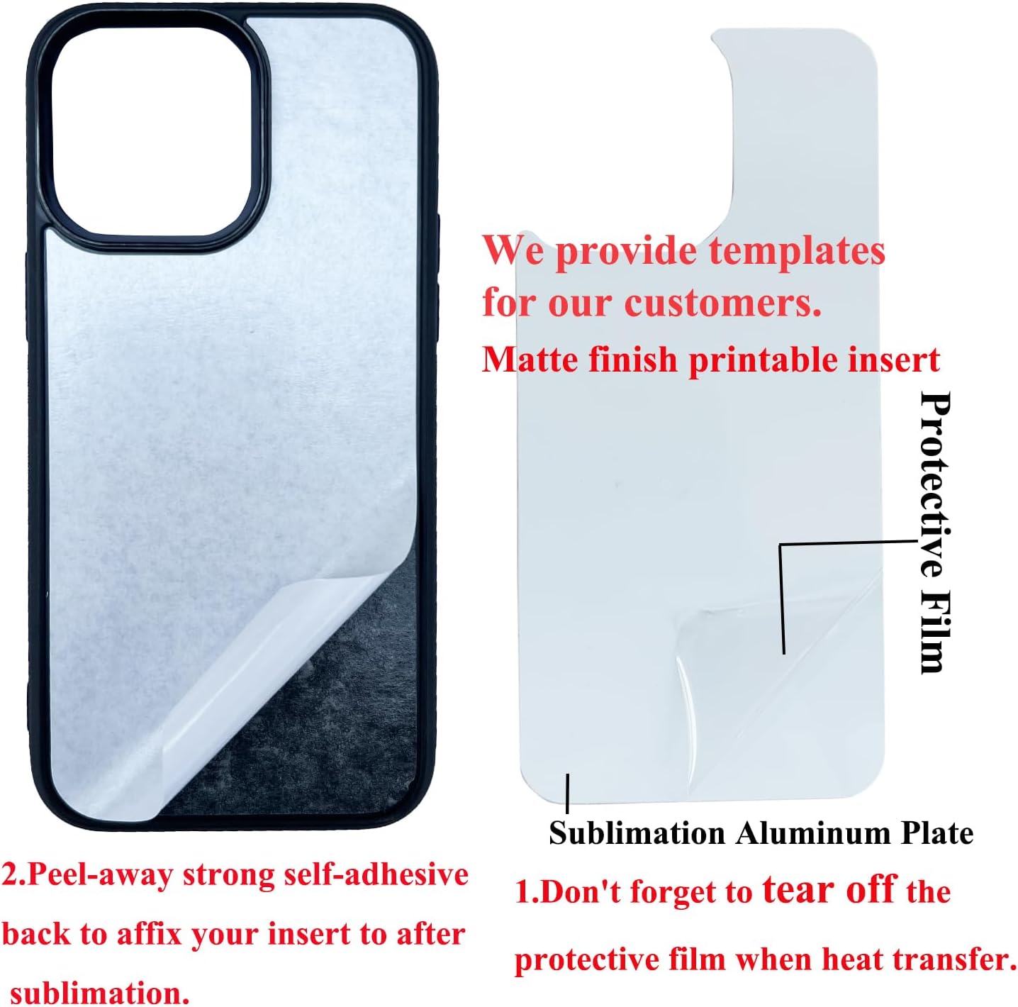 JUSTRY 5 juegos de fundas para teléfono de sublimación a granel compatibles con Apple iPhone 15 Pro Max, 6.7 pulgadas (2023), 2 en 1 de goma suave