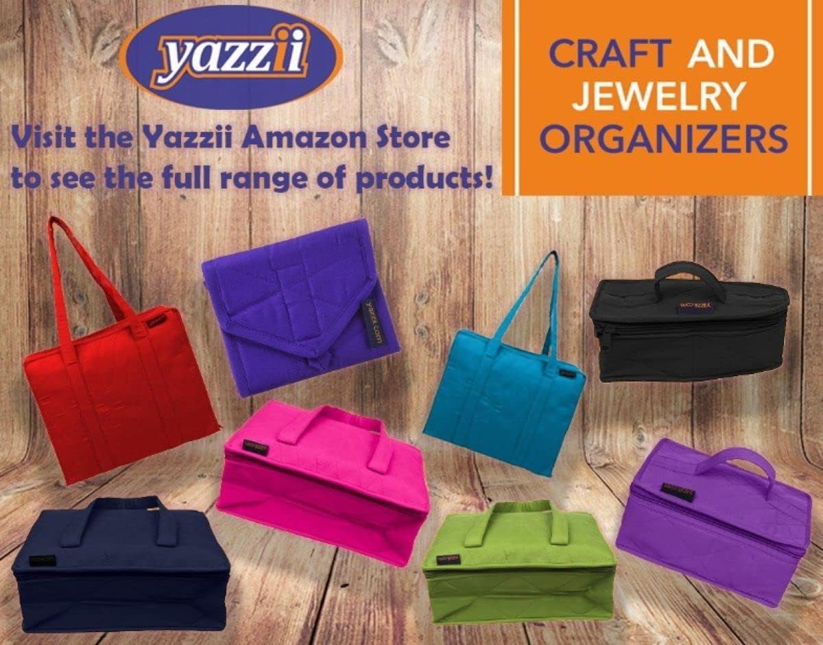 Yazzii Quilter’s – Bolsa para proyectos con 19 bolsillos, organizador de bolsas de almacenamiento portátil, organizador de almacenamiento multiusos