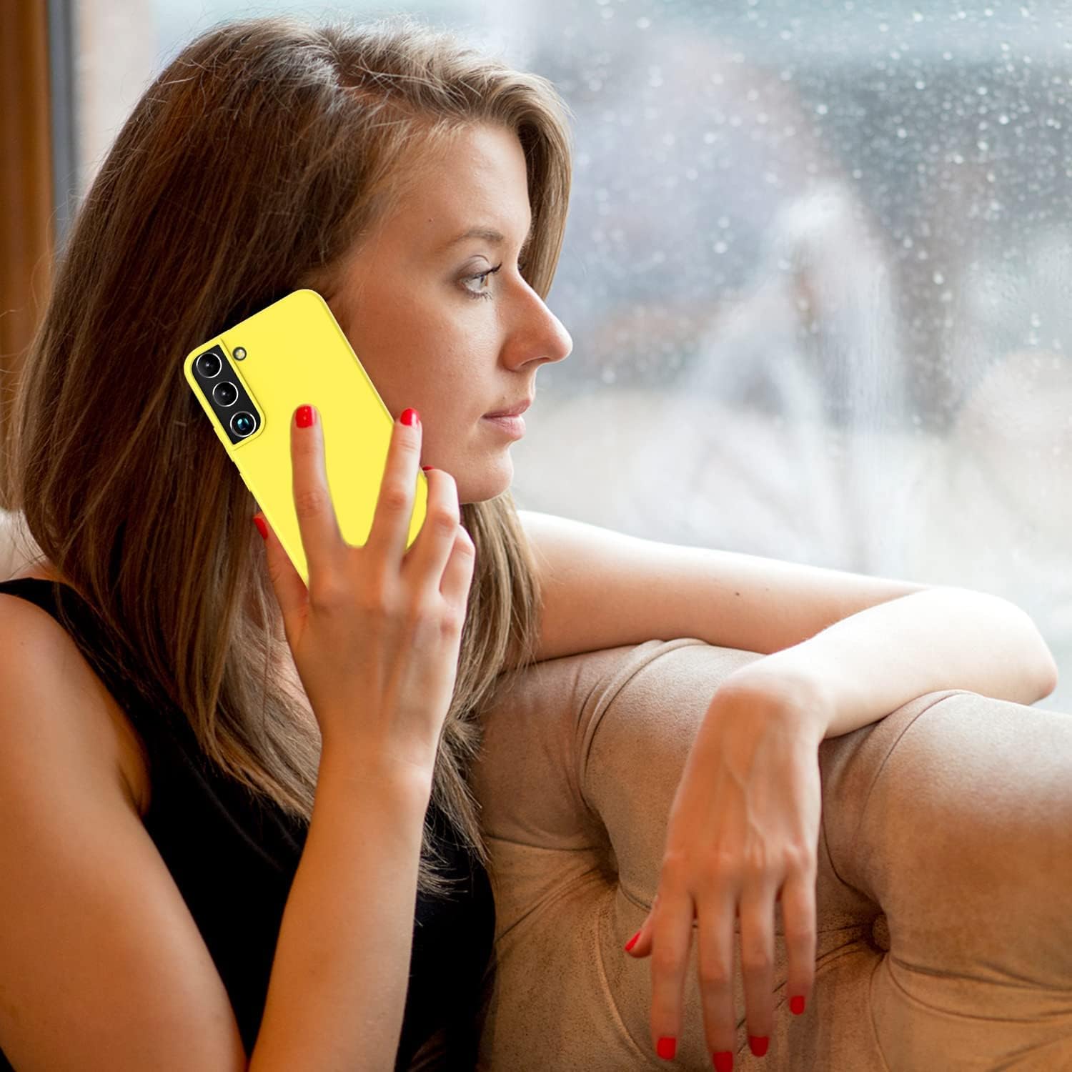 Zuslab Funda de teléfono compatible con Samsung Galaxy S21 FE 5G 2022, suave y delgada, silicona líquida, a prueba de golpes, antiarañazos, cubierta
