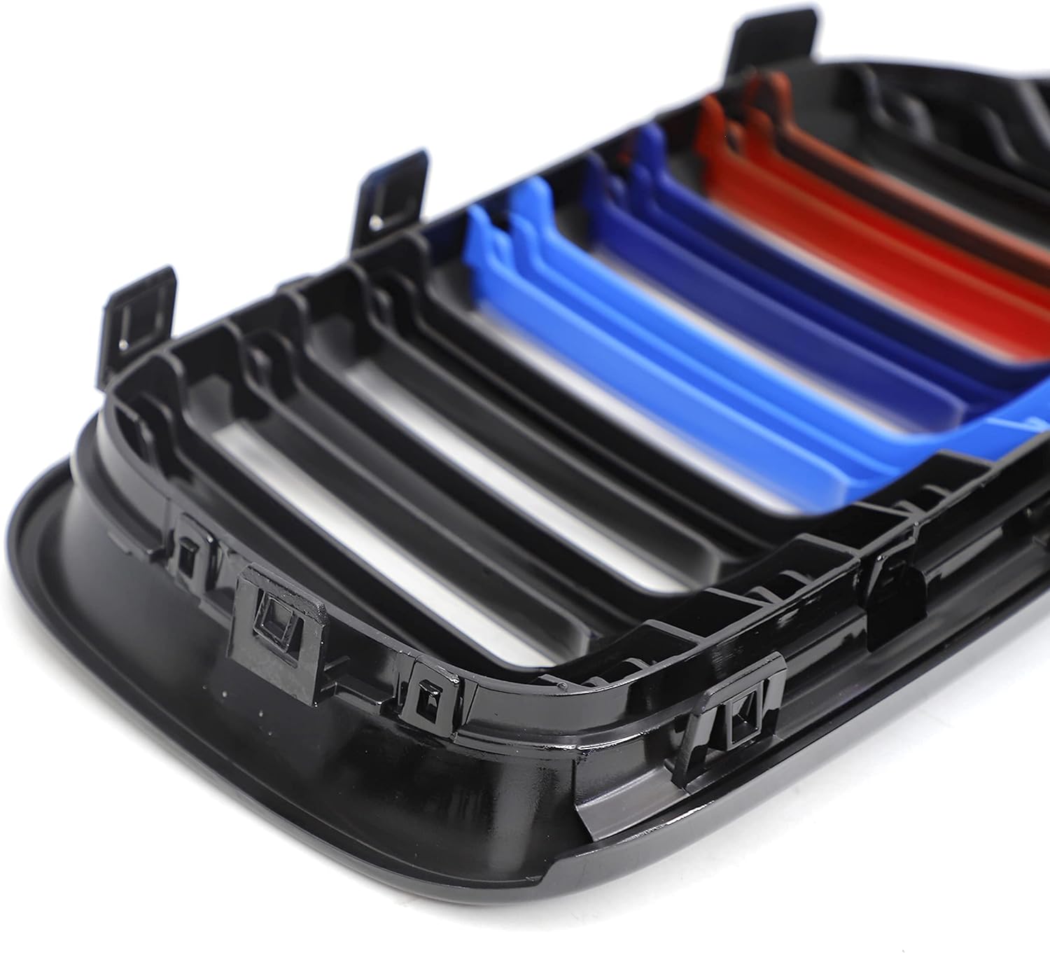 XOPIYAO F25 F26 Grill M Color Gloss Black, Rejilla frontal ABS Negro Brillante Compatible con 2014-2018 X3 F25 X4 F26, juego de 2 láminas dobles