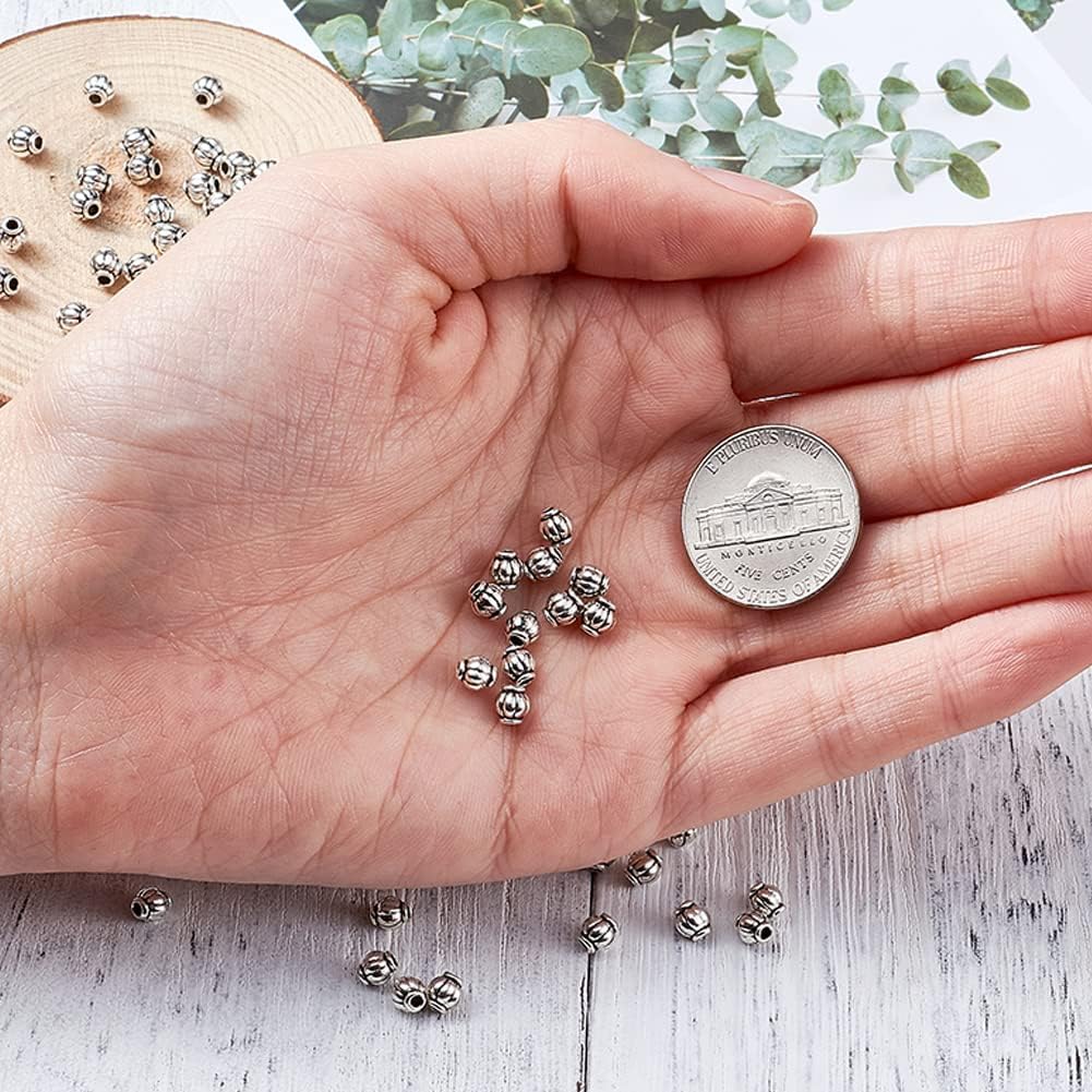 Kissitty – Cuentas espaciadoras metálicas, 4mm