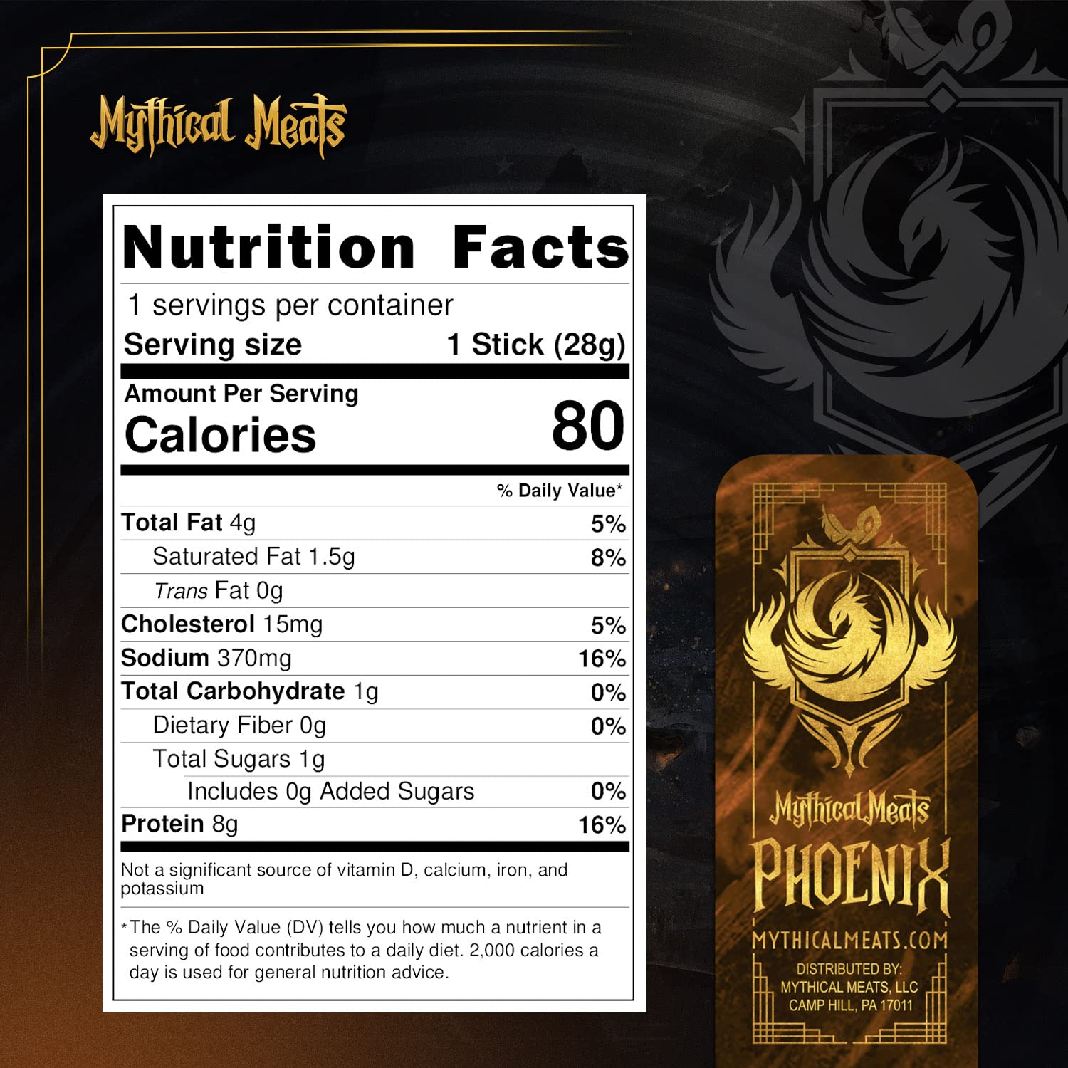 Mythical Meats Sabor original (Phoenix) Paquete de 12 palitos de refrigerio – Pavo de pimiento dulce con carne de res – Carnes secas y deshidratadas