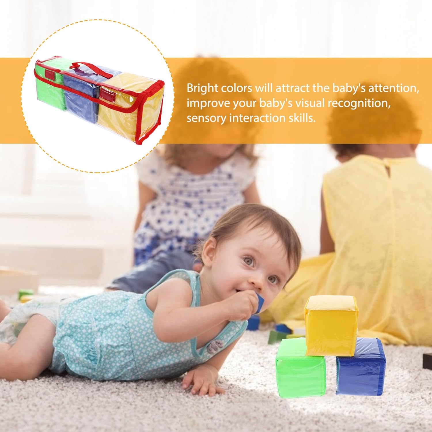 jojofuny 3 cubos de aprendizaje de dados, dados educativos de bolsillo, dados de ayuda de aprendizaje de color, dados peludos, bloques apilables,