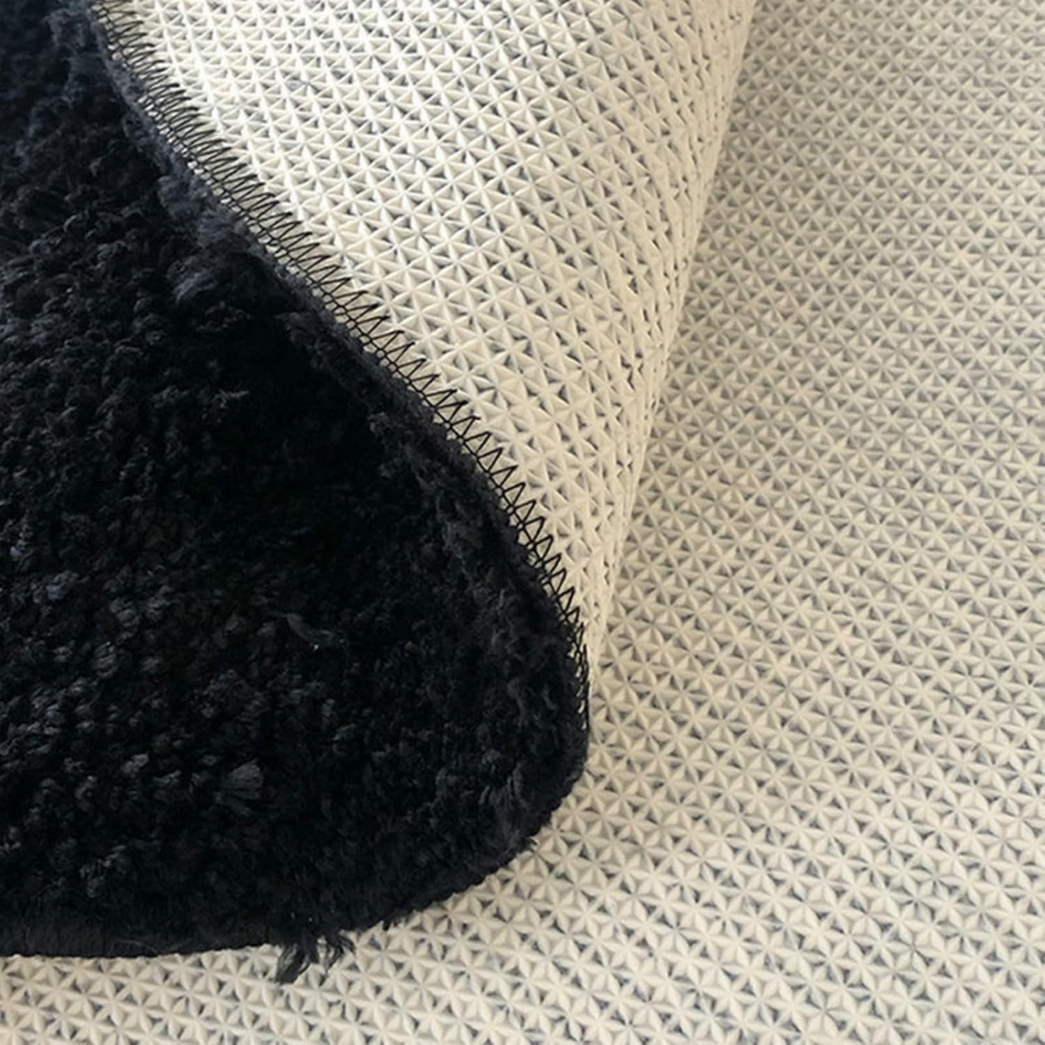 Black Billiards – Alfombra redonda de 8 bolas de 47.2 pulgadas, redonda, suave, esponjosa, color blanco y negro, alfombra decorativa antideslizante