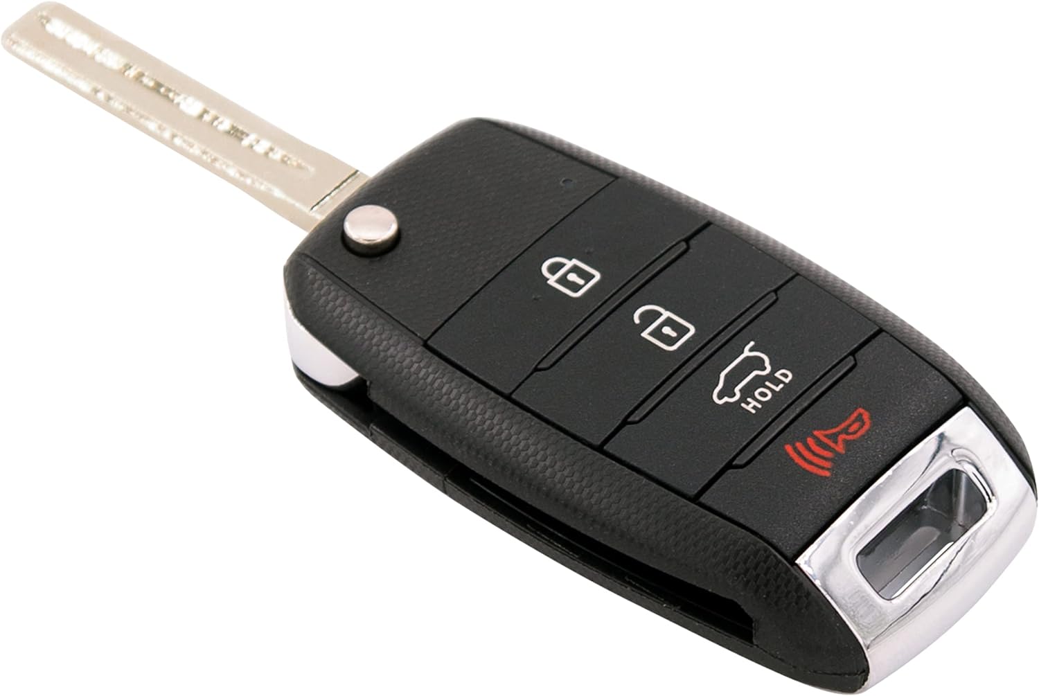 Keyless2Go Repuesto para llave remota de 4 botones Kia NYODD4TX1306-TFL (TF FL) 95430-2T560 (chip 4D60) – Paquete de 2