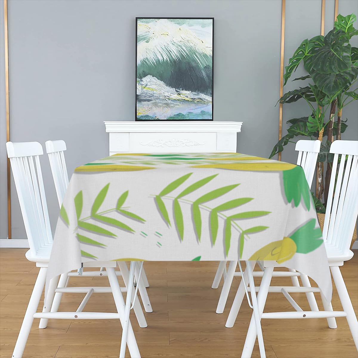 Mantel rectangular de 60 x 90 pulgadas con diseño de piña y frutas de verano, lavable para fiestas al aire libre, picnic, cocina y cena de vacaciones