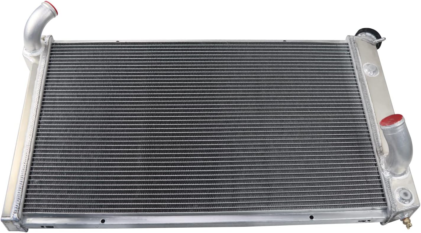 KUUHLERSAT Radiador de aluminio completo para 1973-1976 74 Chevy Corvette Base Stingray 5.7L 7.4L, 3 filas Core Radiador de enfriamiento