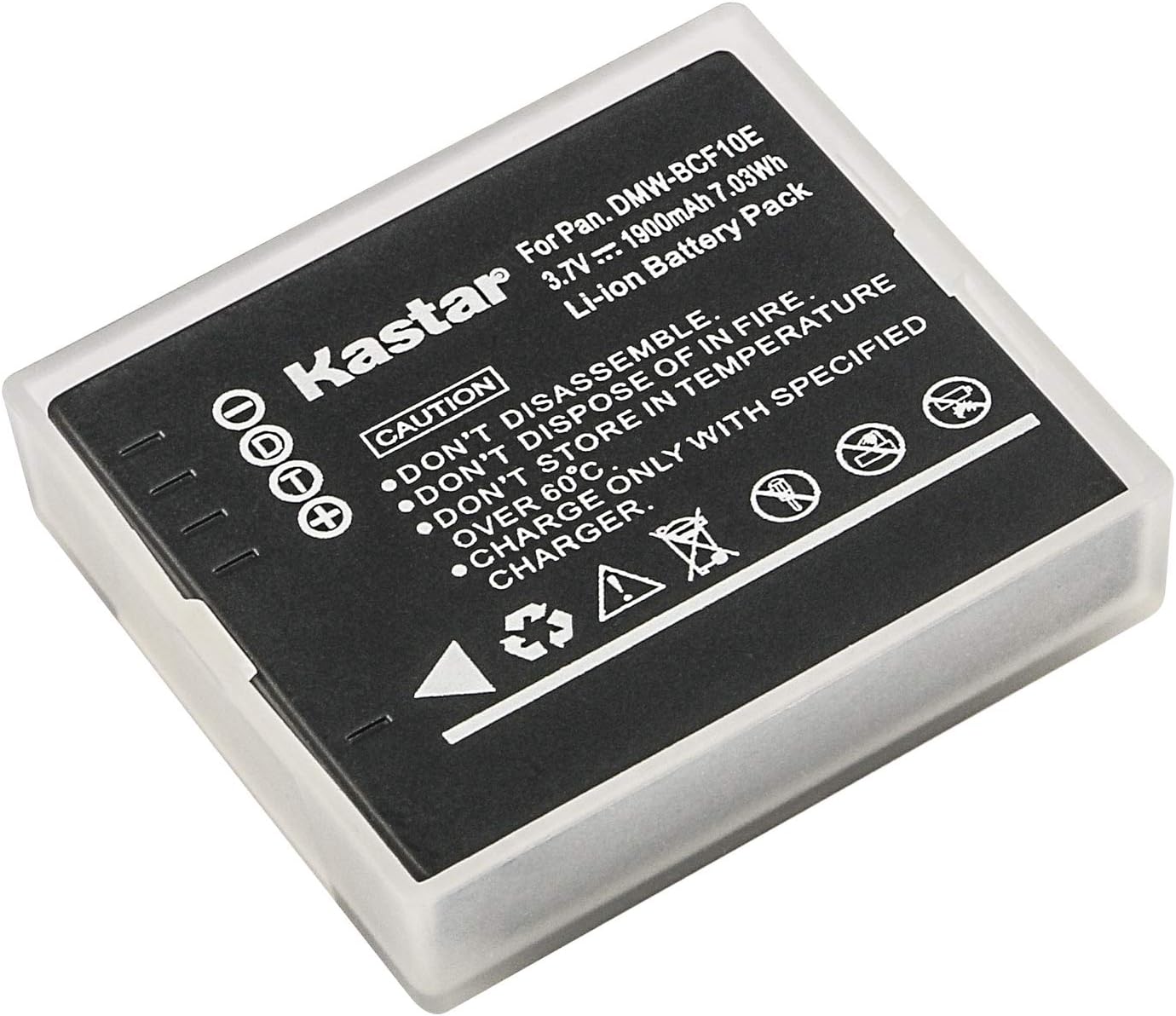 Kastar Batería (paquete de 2) para Panasonic DMW-BCF10 DMW-BCF10PP A59 y Lumix DMC-FS12 FS15 FS25 FS4 FS42 FS6 FS7 FX40 FX48 FX500 FX550 FX580 F2 F3