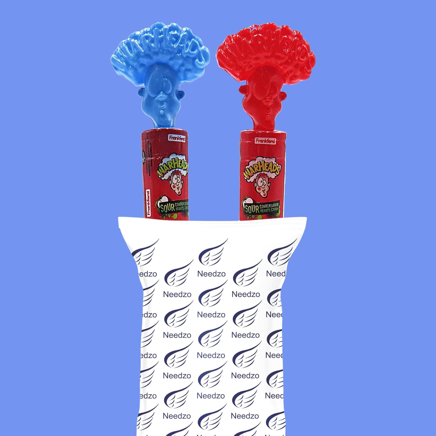Warheads Sour Hard Candy Tubes, surtido de dulces con sabor a fruta en forma de corazón, rellenos de bolsas de golosinas para niños o niñas, paquete