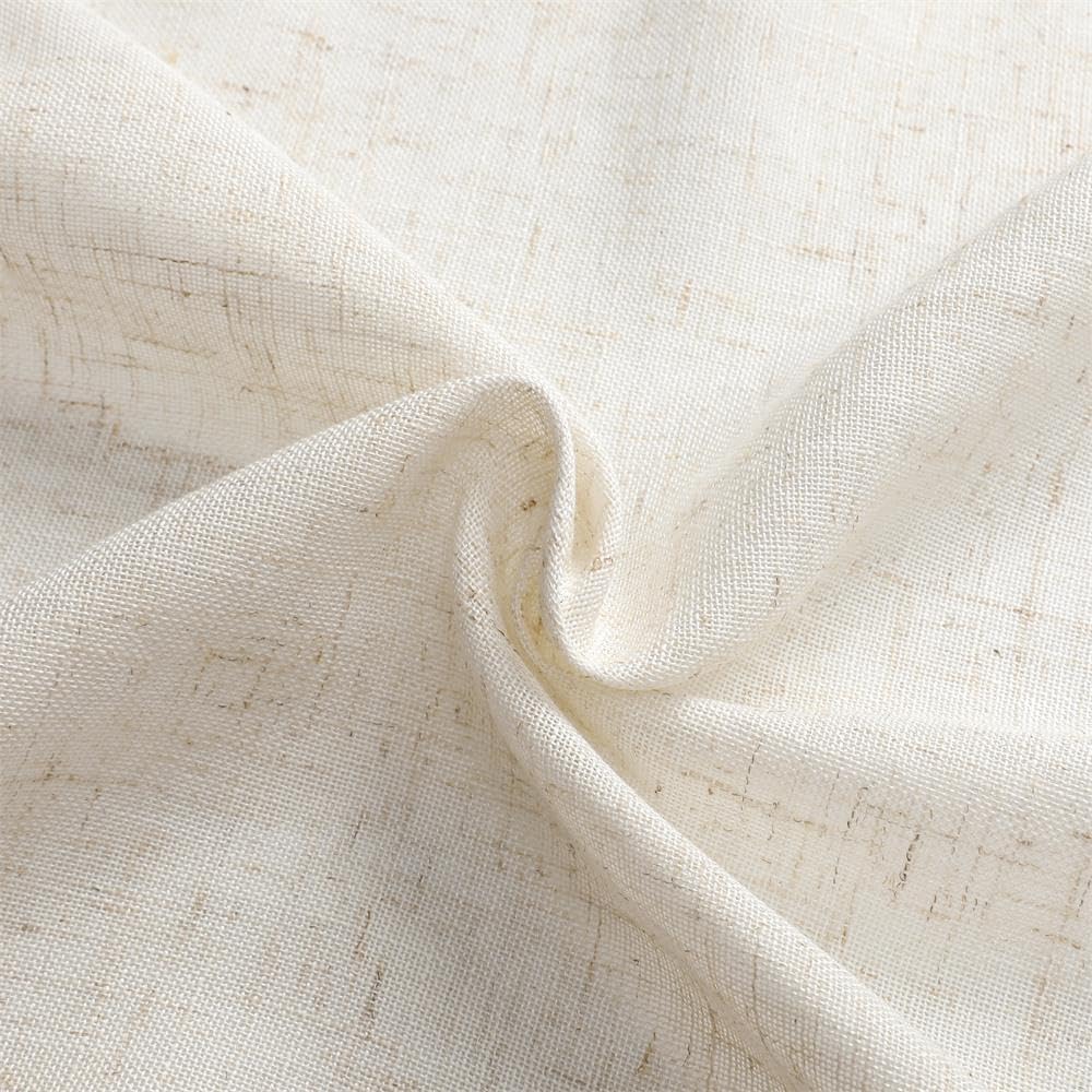 MIUCO Cortinas de lino de 54 pulgadas de largo para dormitorio, sala de estar, cortinas con filtro de luz, cortinas bohemias modernas de decoración