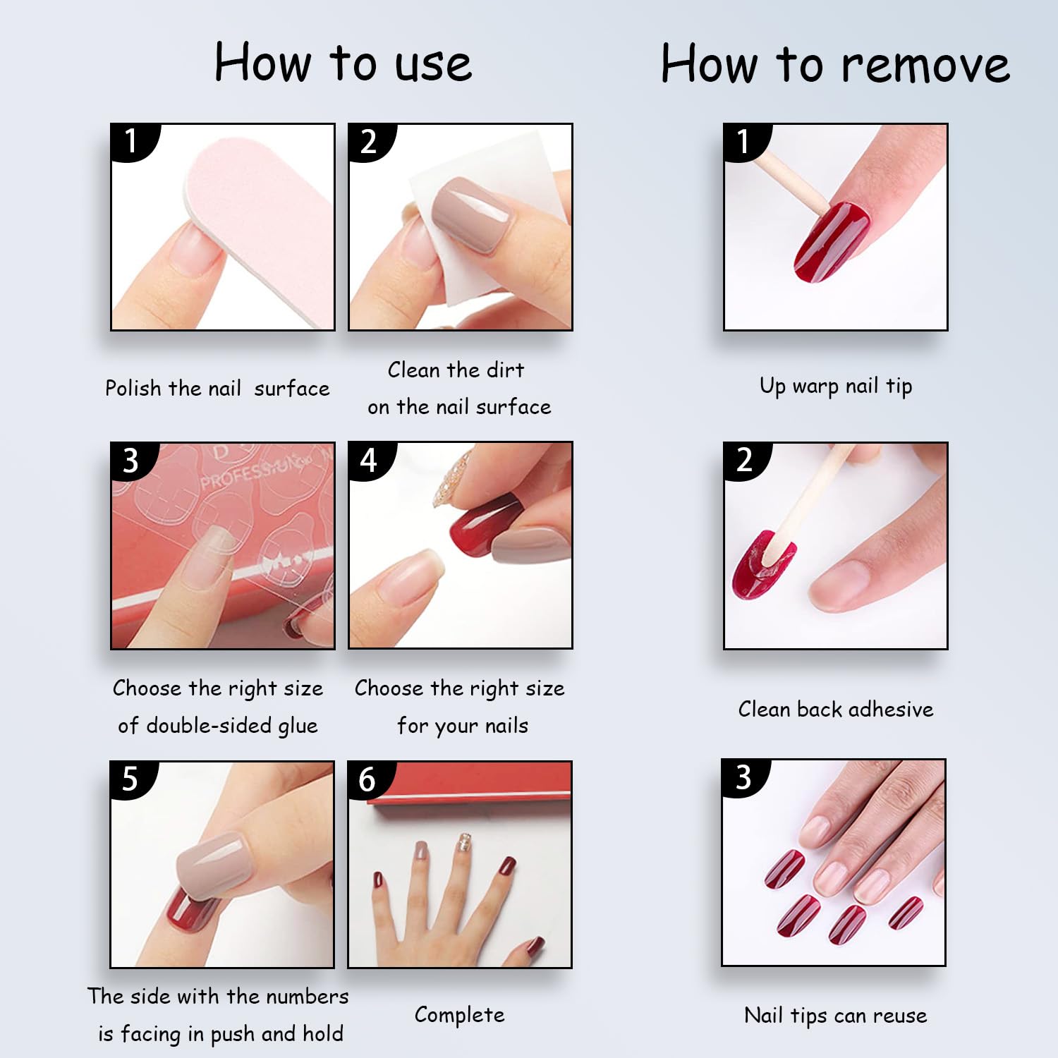 24 uñas postizas cortas de punta francesa, uñas postizas cortas, uñas adhesivas brillantes, uñas acrílicas de cobertura completa con diseño de