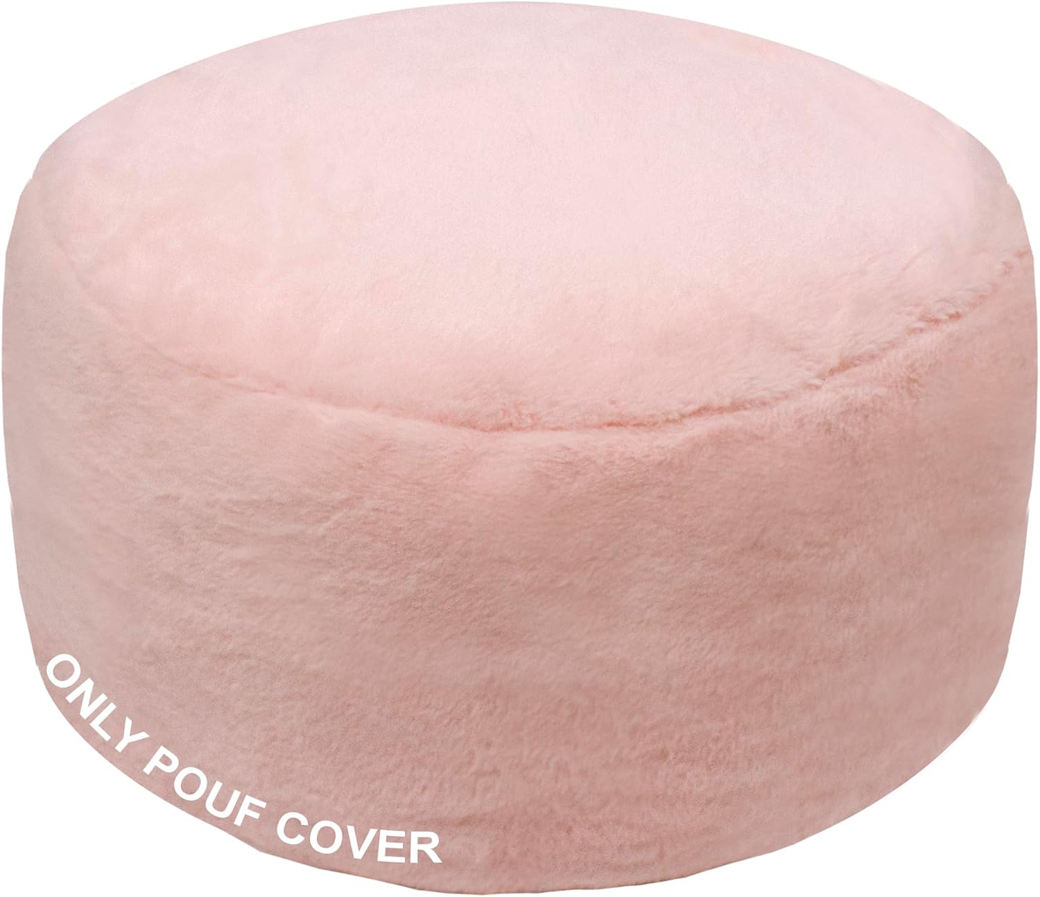 GLAXYFUR Funda de puf sin relleno, taburete de piel sintética, solución de almacenamiento de 20 x 12 pulgadas, puf (sin relleno), reposapiés para