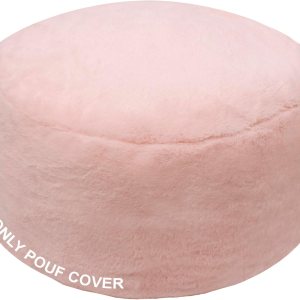 GLAXYFUR Funda de puf sin relleno, taburete de piel sintética, solución de almacenamiento de 20 x 12 pulgadas, puf (sin relleno), reposapiés para GLAXYFUR Funda de puf sin relleno, taburete de piel sintética, solución de almacenamiento de 20 x 12 pulgadas, puf (sin relleno), reposapiés para