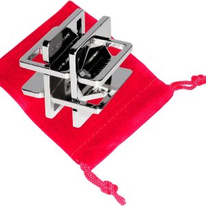 Hashtag Hanayama Cast Metal Brain Teaser Puzzle _ Nuevo lanzamiento 2017 _ Nivel 4 Clasificación de dificultad _ Bolsa de terciopelo rojo con cordón Hashtag Hanayama Cast Metal Brain Teaser Puzzle _ Nuevo lanzamiento 2017 _ Nivel 4 Clasificación de dificultad _ Bolsa de terciopelo rojo con cordón