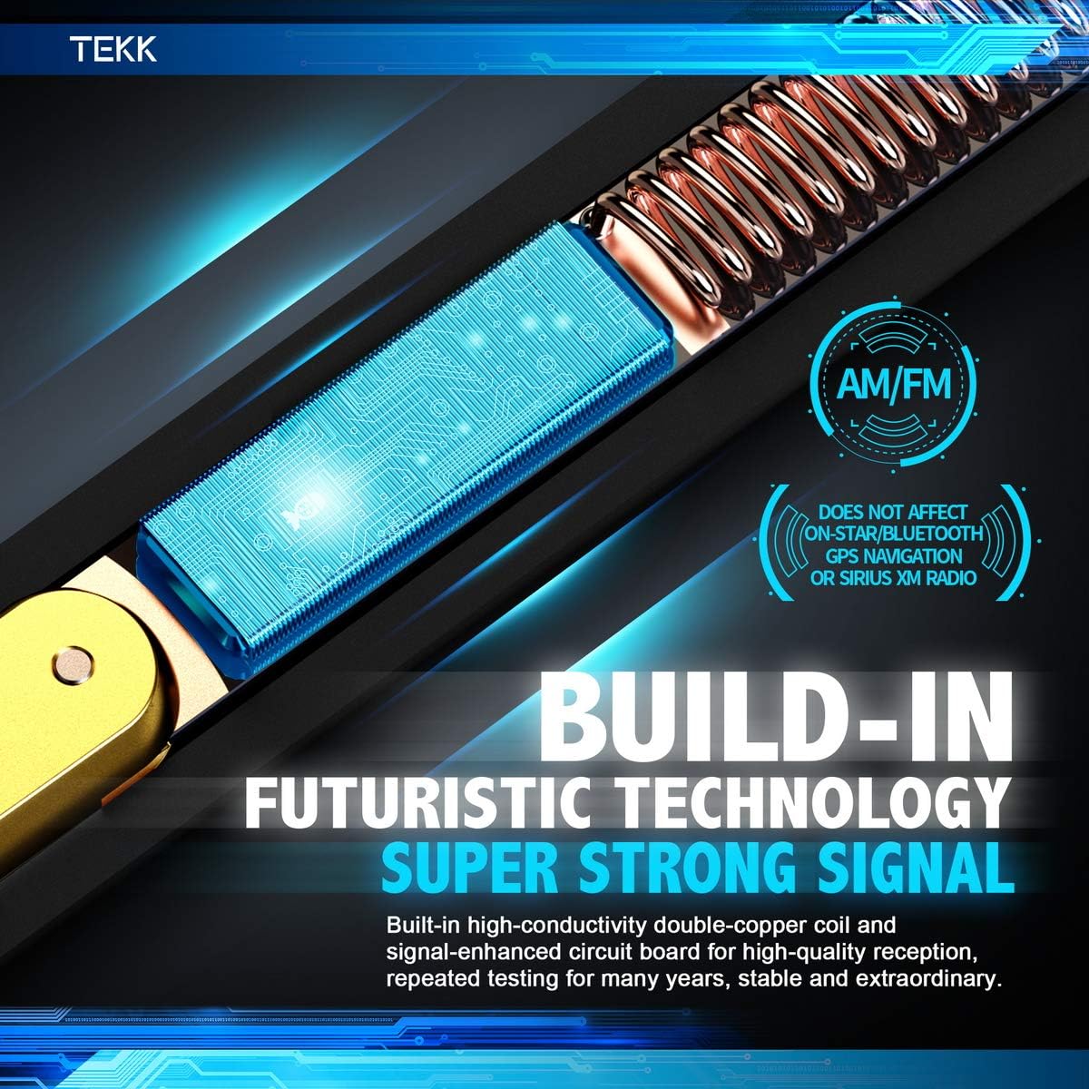Tekk Short Antenna Compatible with Select Models Ford Bronco 2022  Designed for Optimized FMAM Reception  4.8 Inches