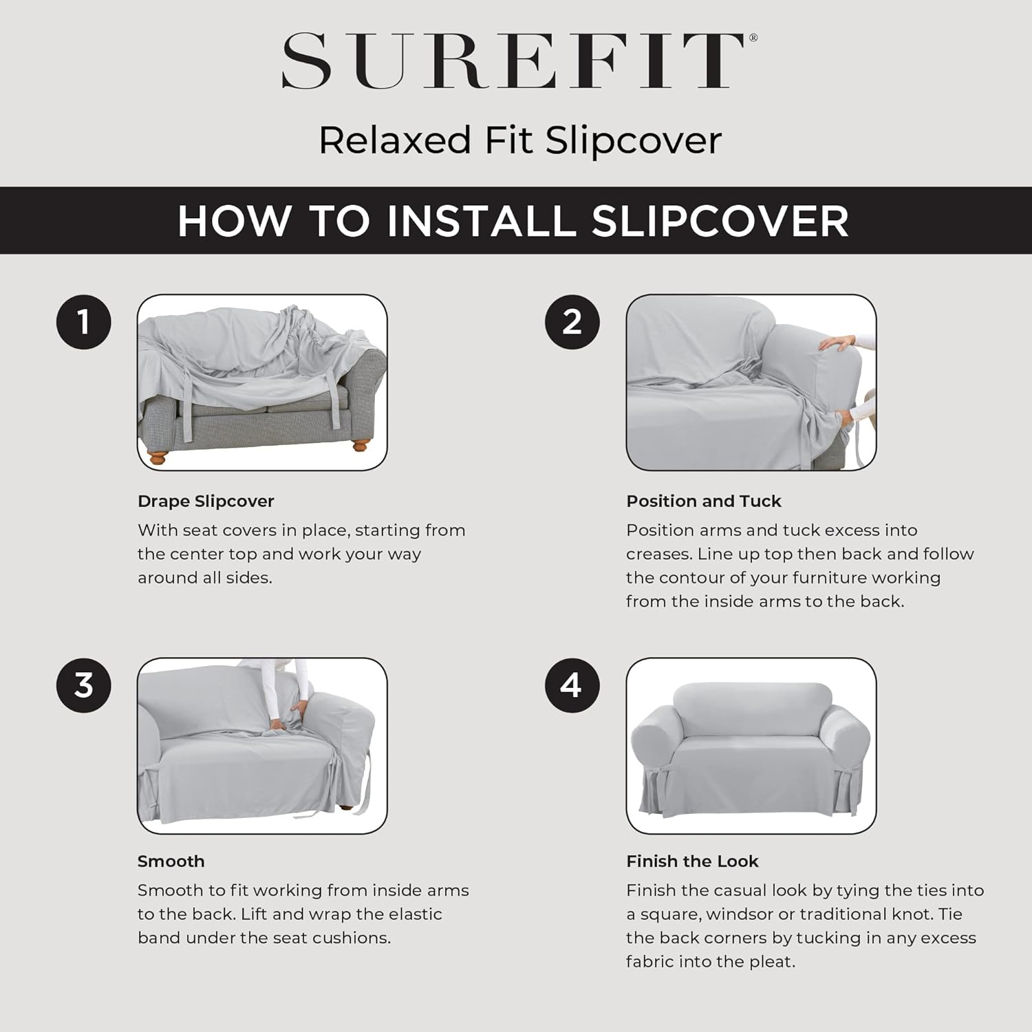 SureFit Auténtica funda para silla de mezclilla de 1 pieza, color índigo