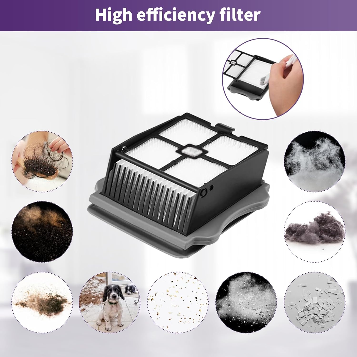Kit de rodillos de cepillo y filtros de repuesto para aspiradora inalámbrica en seco y húmedo Tineco iFloor 3 e iFloor One S3, los accesorios
