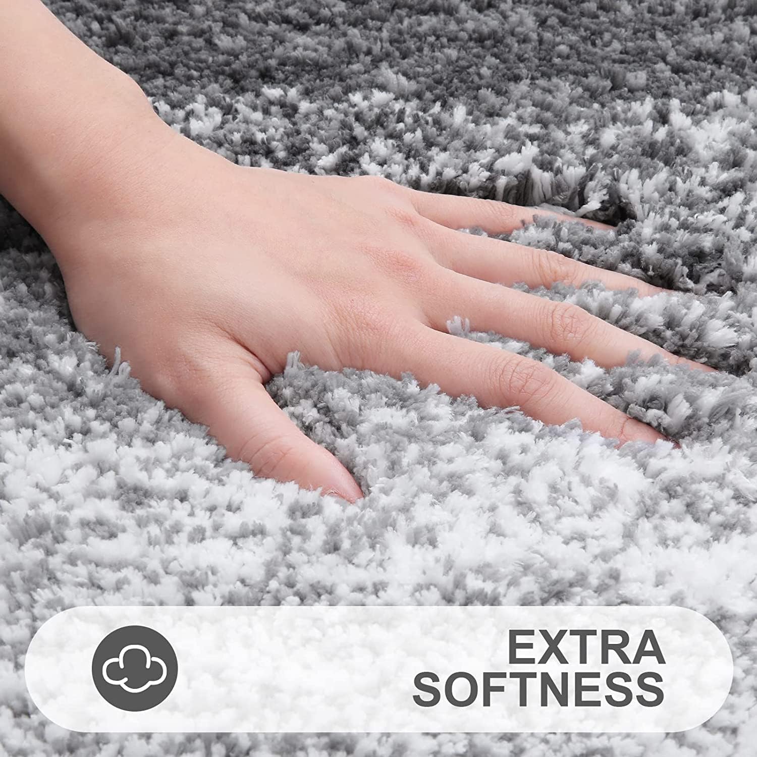 OLANLY Alfombras de baño y inodoros en forma de U, tamaño 30 x 20 pulgadas y alfombras de inodoro de 24 x 20 pulgadas, color gris, paquete de 2