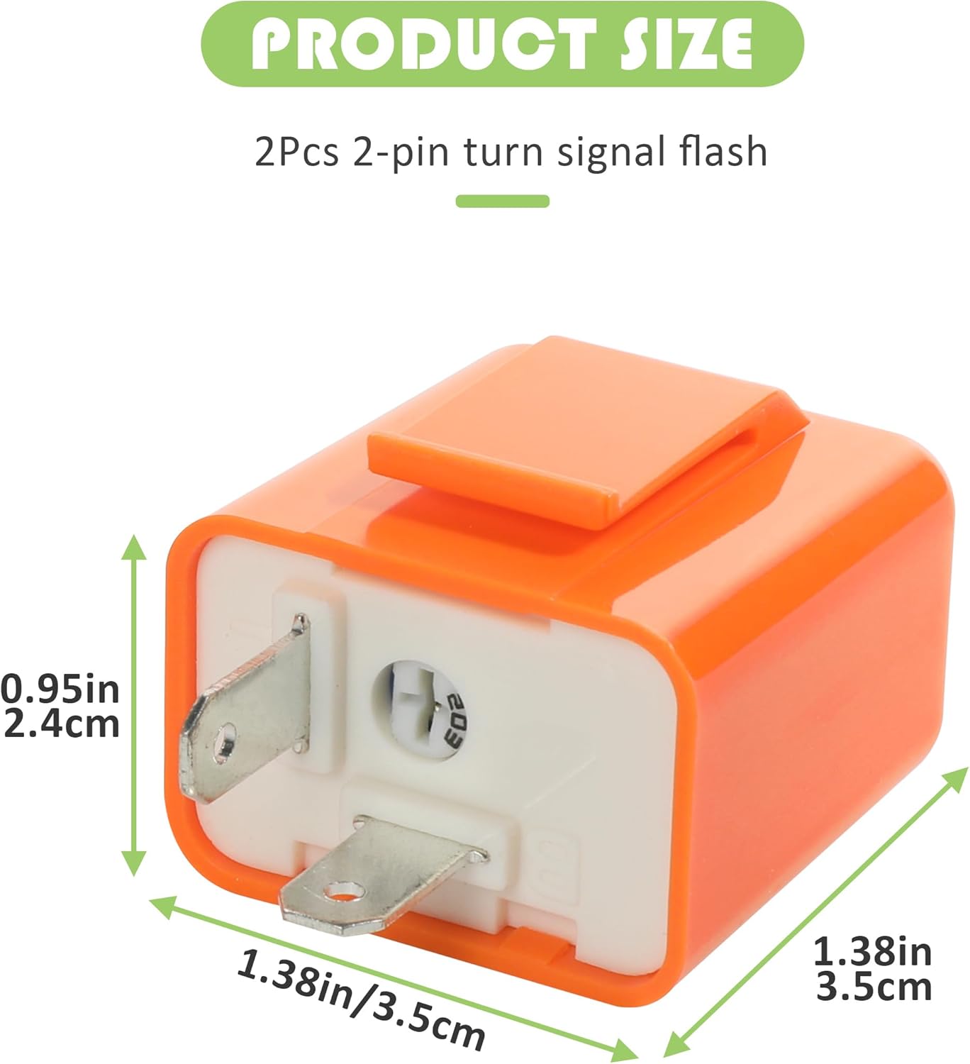 Relé intermitente LED de 2 pines, relé de señal de giro, accesorios de automóvil, relé intermitente electrónico de 2 pines, relé intermitente de