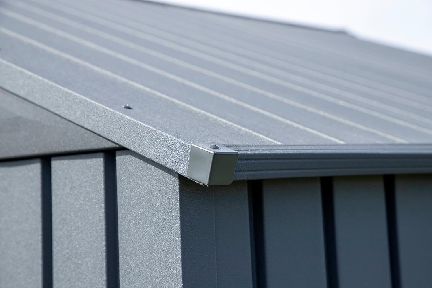 Arrow Shed Elite 12′ x 16′ Outdoor Lockable Gable Roof Steel Storage Shed Building, Anthracite