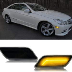 Luces LED de posición laterales compatibles con Clase E W207 C207 A207 E350 E550 Coupé Convertible 2010-2013, lámparas de marcador de guardabarros Luces LED de posición laterales compatibles con Clase E W207 C207 A207 E350 E550 Coupé Convertible 2010-2013, lámparas de marcador de guardabarros