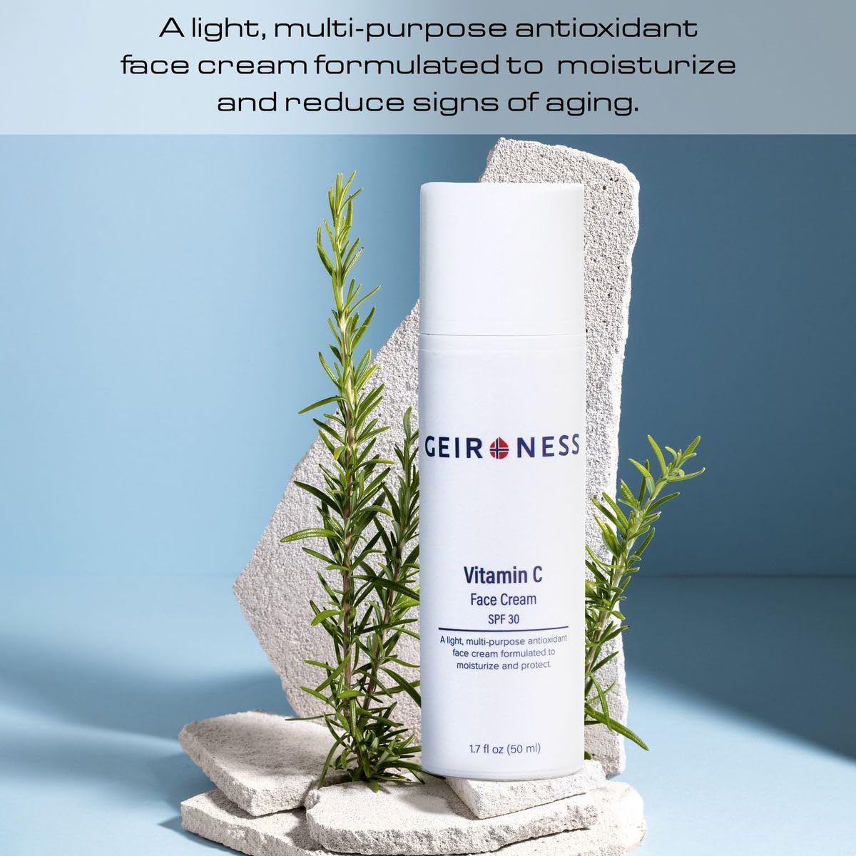 Geir Ness Crema de día con vitamina C – SPF 30 – Crema hidratante de día antienvejecimiento