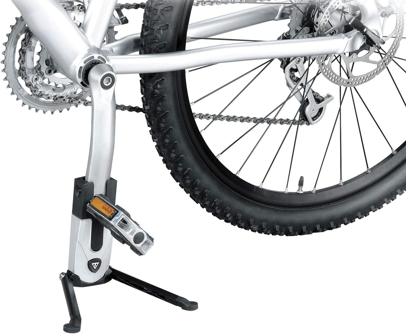 TOPEAK FlashStand Fat Bike Stand – Soporte para bicicleta, plateado, negro, 6.2 x 3.8 x 1.2 in  6.2 x 3.8 x 1.2 pulgadas (plegado) 7.8 x 6.5 x 5.4