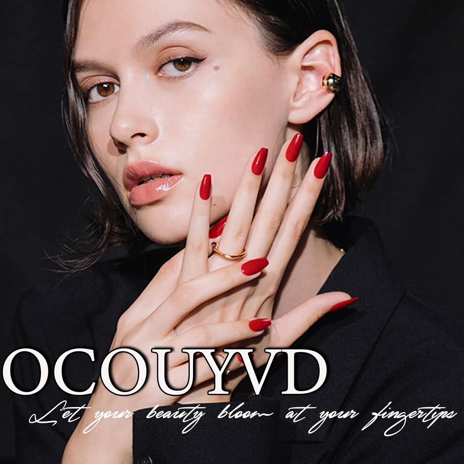 Uñas postizas francesas largas a presión con diseño de aurora cromada, uñas postizas adhesivas de color rosa francés, con espejo, brillantes, uñas