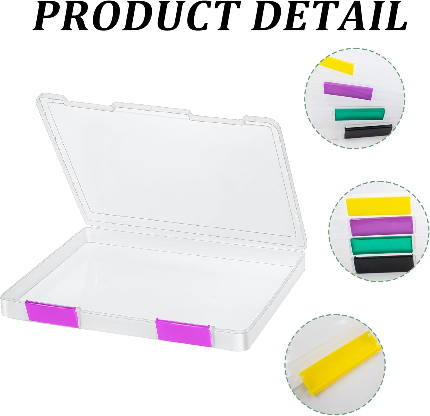 4 fundas transparentes para proyectos portátiles, A4, caja de almacenamiento de papel para álbumes de recortes de 8.5 x 11 pulgadas, para documentos