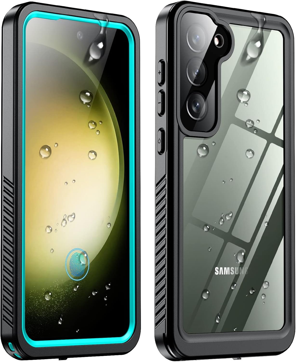 SPIDERCASE Funda diseñada para Galaxy S23 Plus, protector de pantalla integrado impermeable 12 pies a prueba de golpes militares IP68 impermeable de
