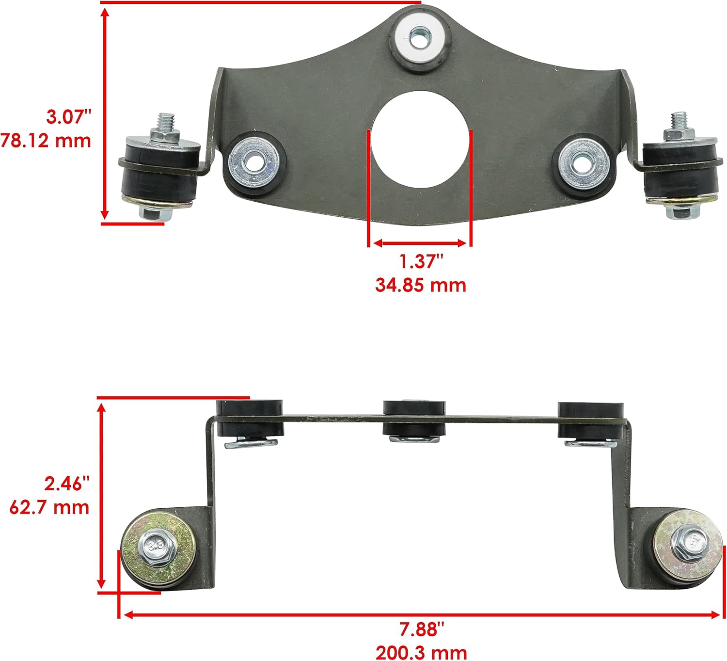 Caltric Soporte de luz trasera de freno trasero compatible con Yamaha Raptor 660R YFM660R 2002-2005