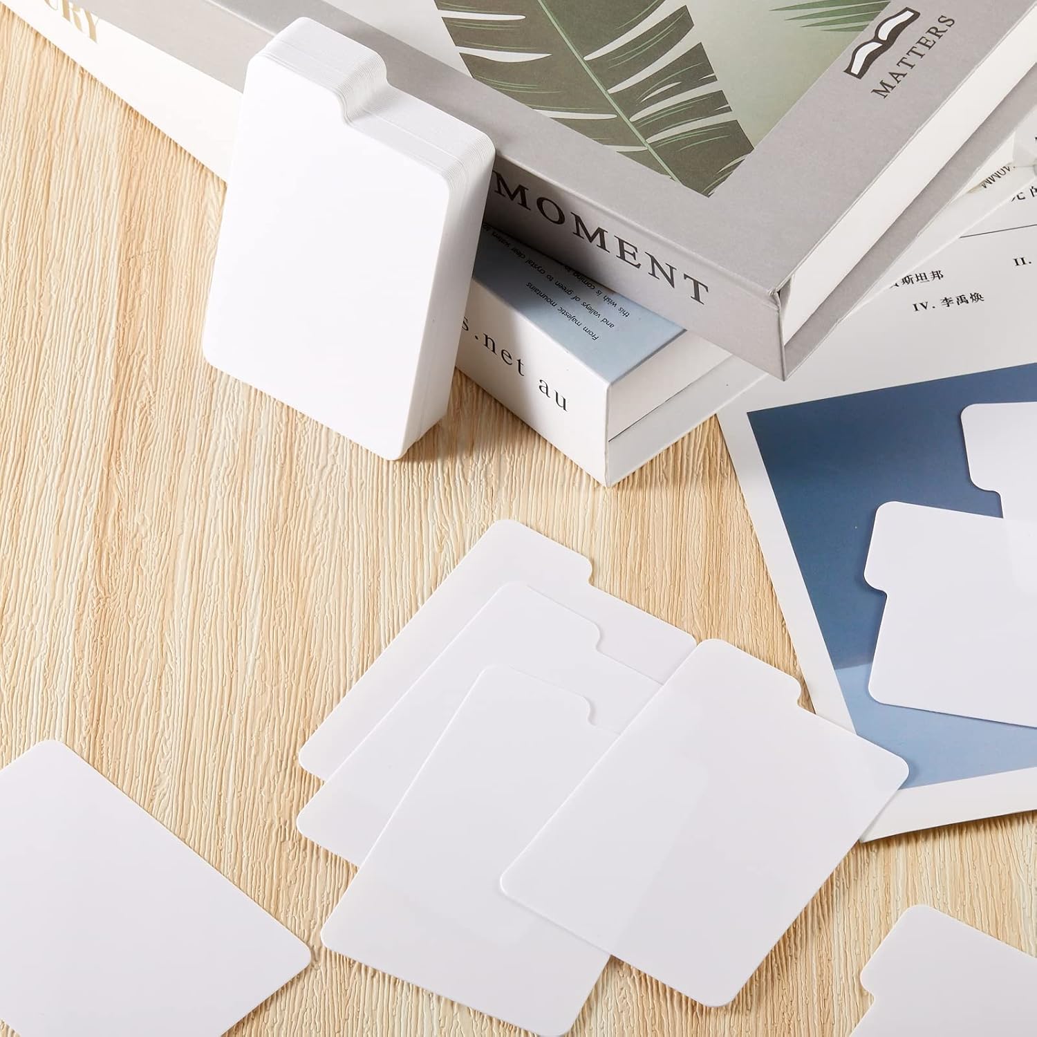 Separadores de tarjetas de plástico para intercambio de tarjetas, organizador de tarjetas blancas para juegos deportivos, negocios, almacenamiento