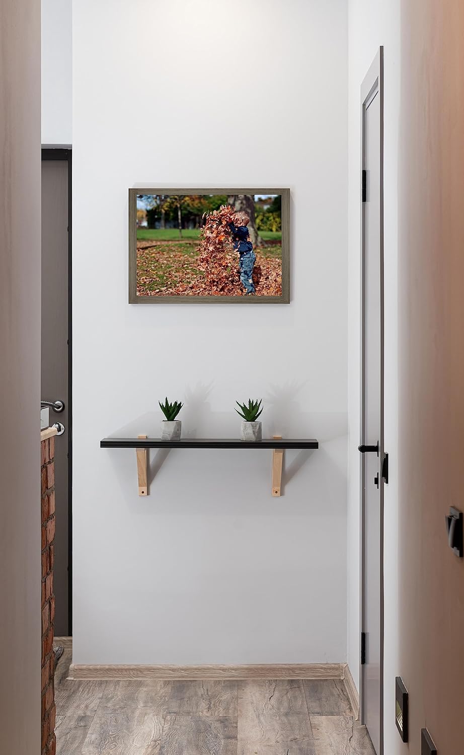 Frame Amo Marco gris de 12 x 24 pulgadas para fotos o pósteres, borde ancho de 1 pulgada, acabado liso, parte delantera de acrílico