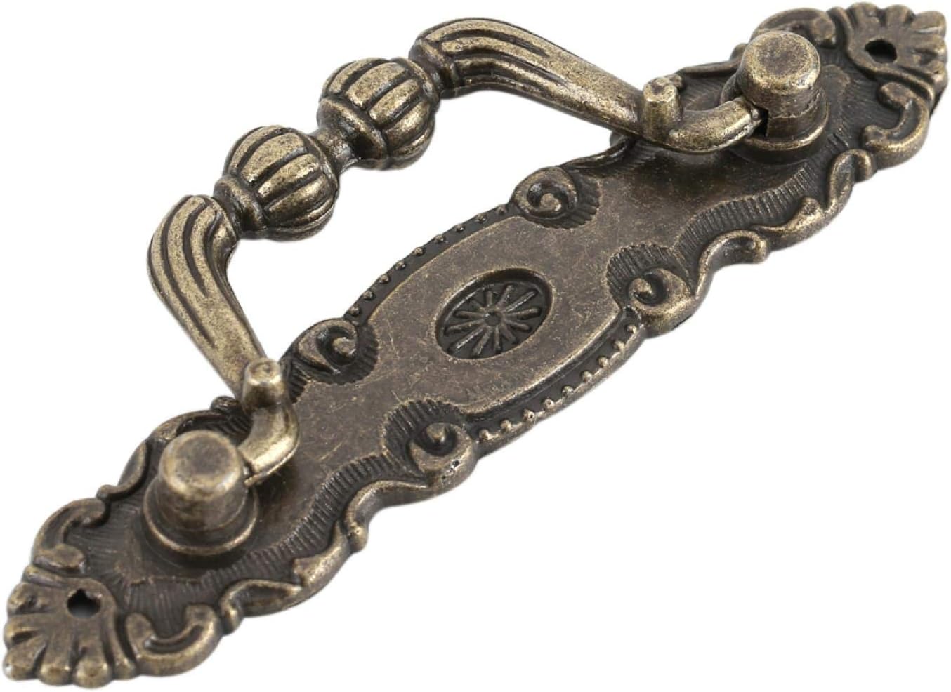 TOPINCN Paquete de 4 elegantes muebles de hierro con patrón de león para muebles, cajón, escritorio, manija de puerta, herrajes para decoración del
