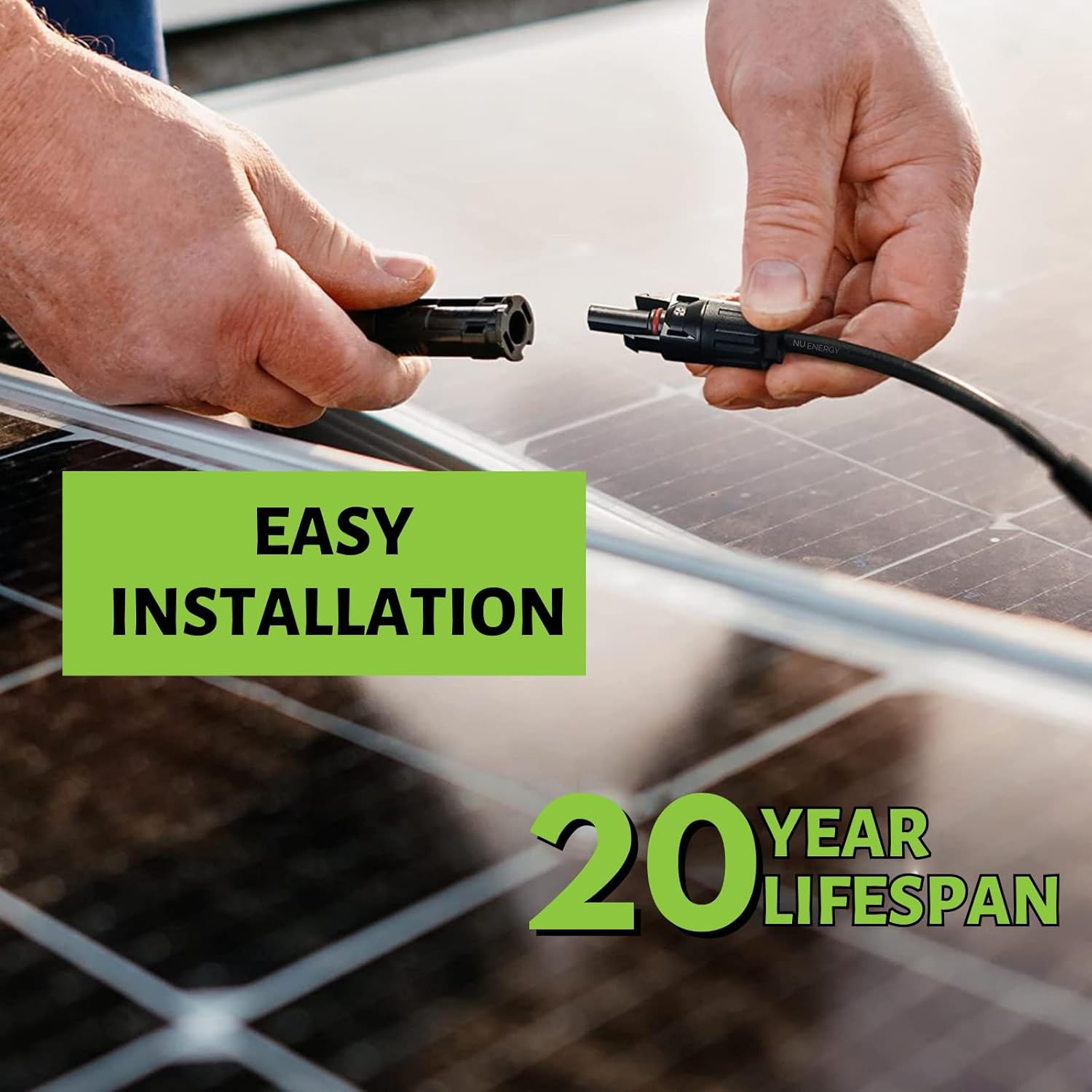 El conector solar original Y rama 1 a 2 adaptador paralelo Cable Cable Kit de herramientas para panel solar (MFF y FMM)