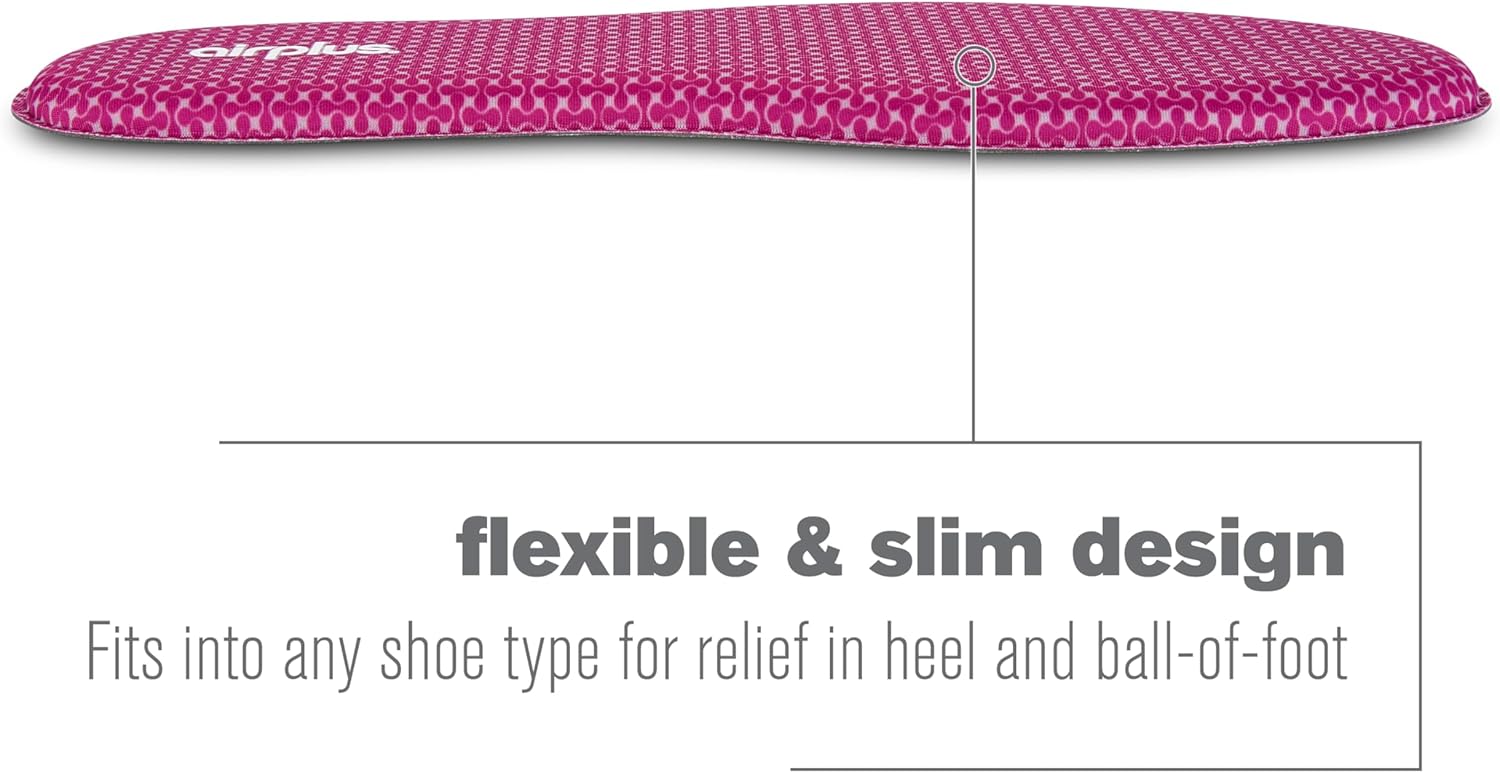 Airplus Plantillas Memory Comfort para zapatos con espuma viscoelástica para aliviar la presión, para mujer, talla 5-11, 2 unidades (paquete de 1)