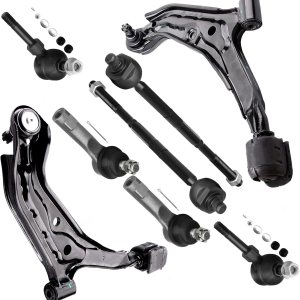 SCITOO 8 piezas kit de suspensión 2 brazo de control inferior y rótula 2 barra estabilizadora delantera 2 exterior 2 barra de acoplamiento interior SCITOO 8 piezas kit de suspensión 2 brazo de control inferior y rótula 2 barra estabilizadora delantera 2 exterior 2 barra de acoplamiento interior