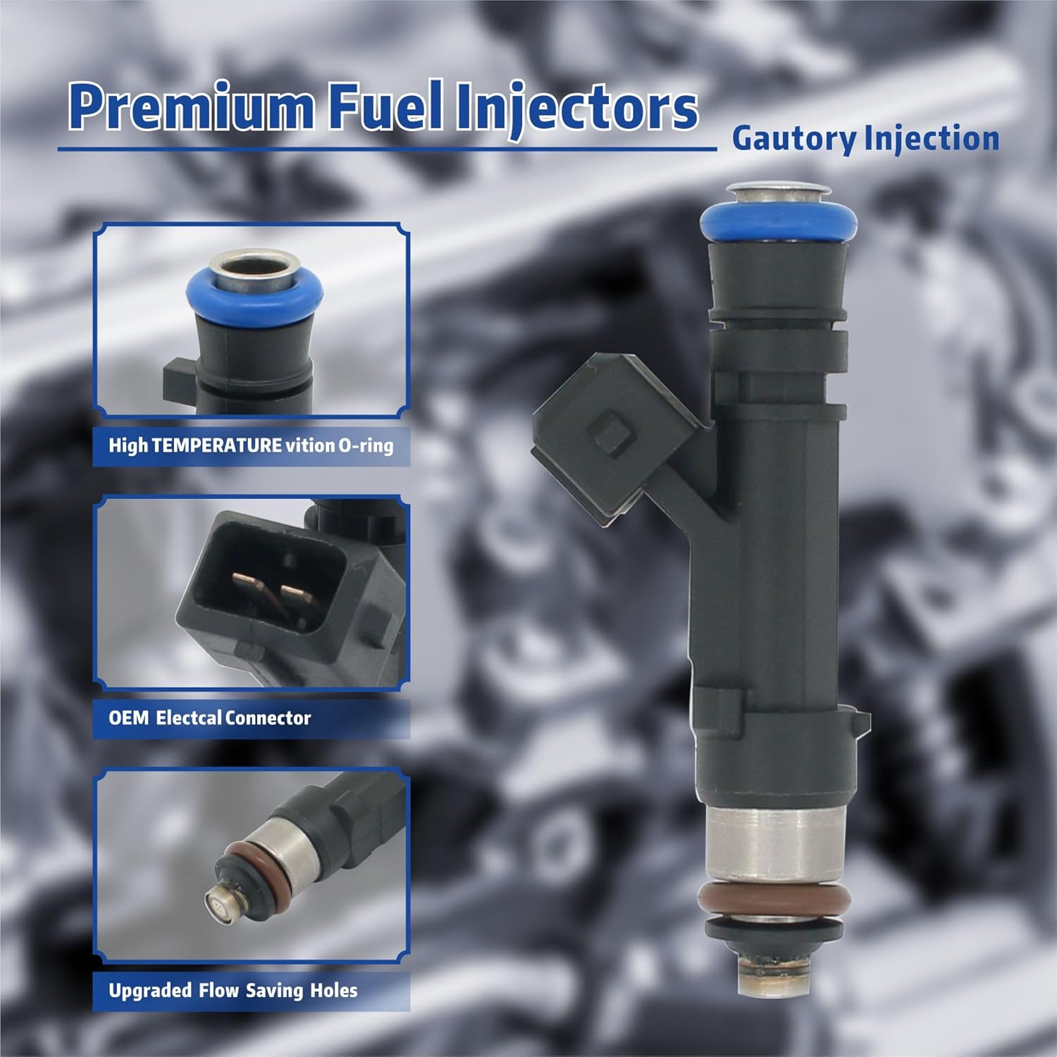 0280158205 Boquilla de inyector de combustible compatible con Chevy Cruze Eco LT LTZ 2011-2015 Buick Encore 2013-2021 Chevy Sonic 2012-2020 Chevy