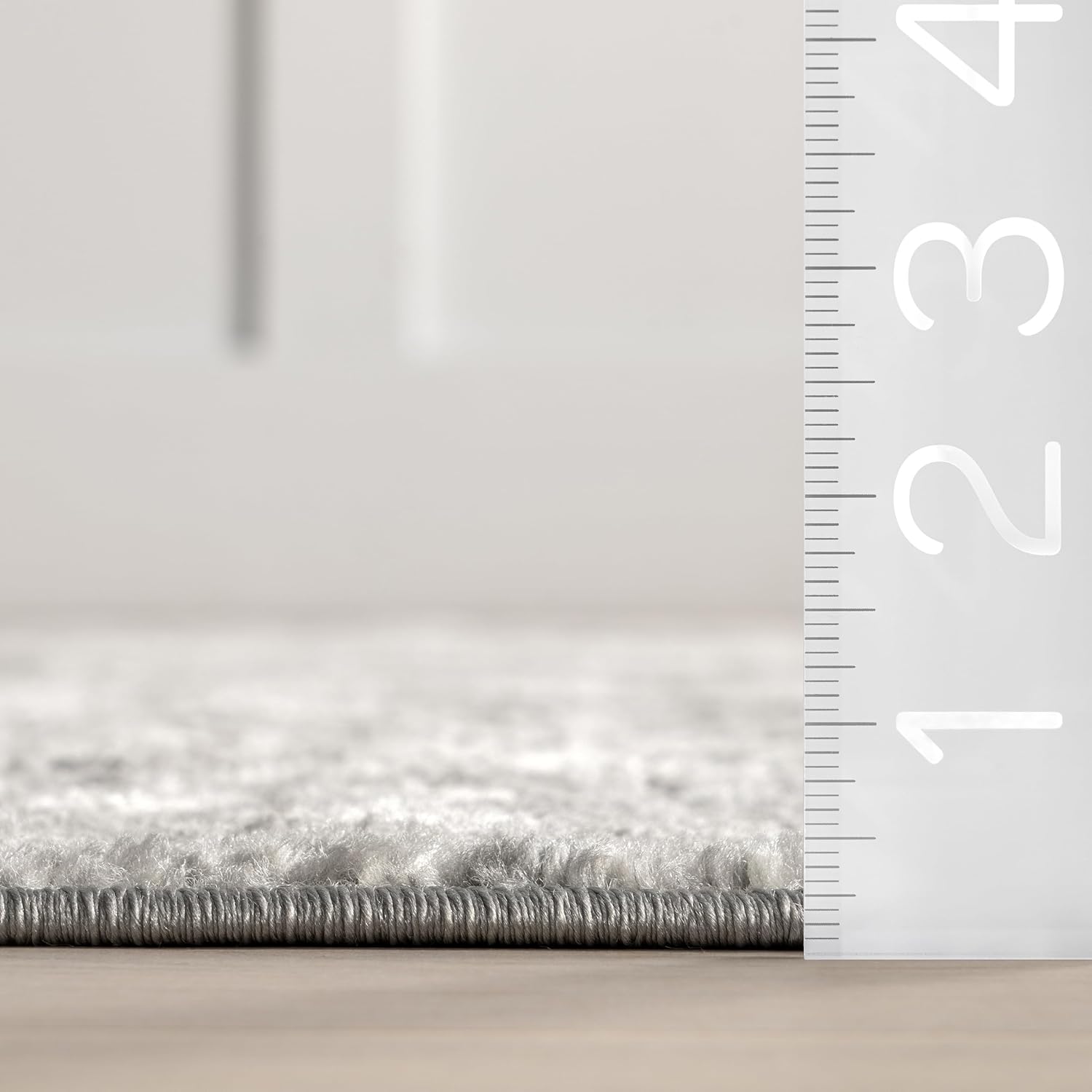 nuLOOM Deedra – Tapete de pasillo abstracto moderno – 2pies 8pulgadas x 20pies, gris