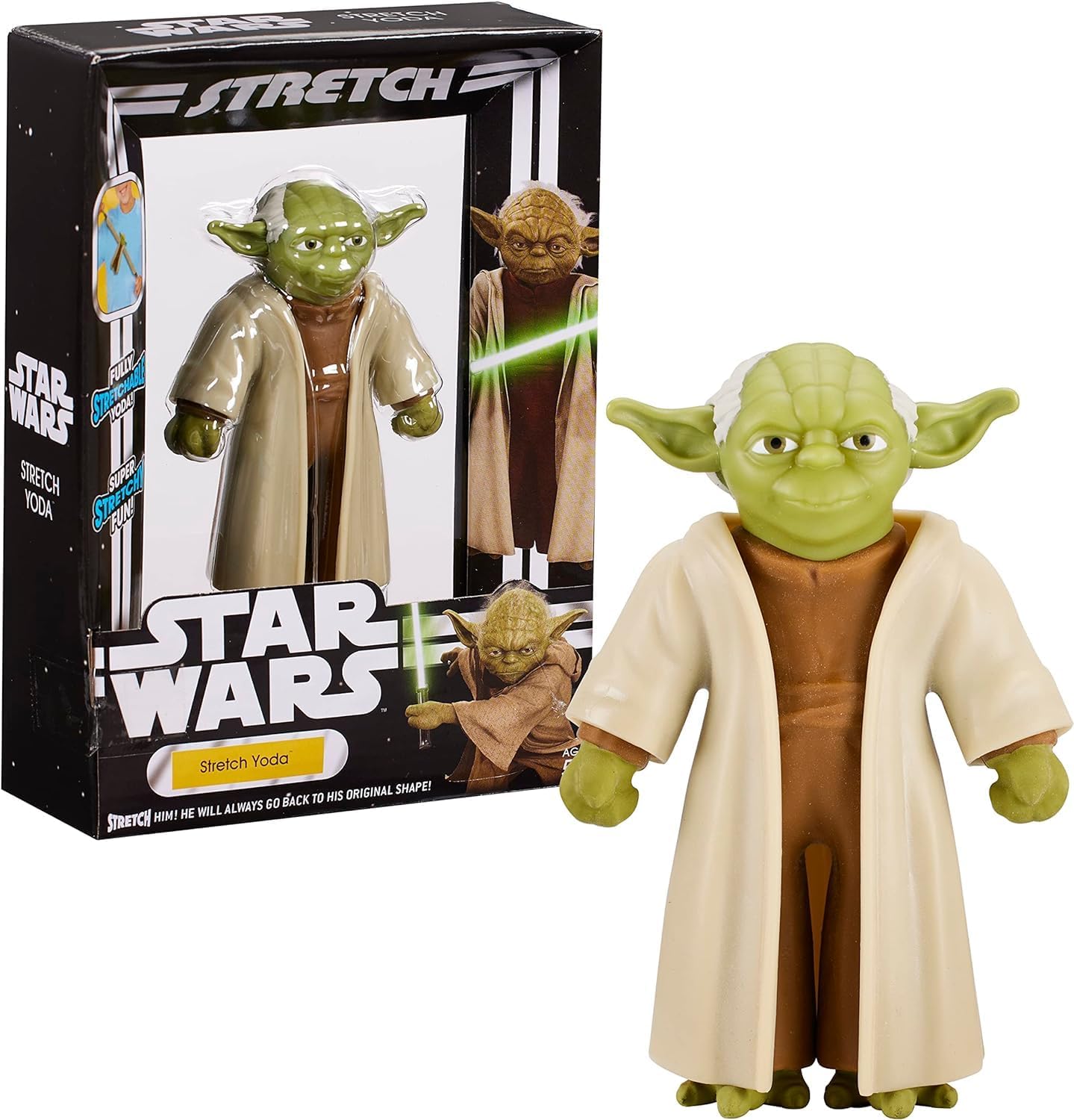 STAR WARS Yoda – Figura de acción estirable  Yoda estira, tira y tuerce  Coleccionable, elástica y divertida